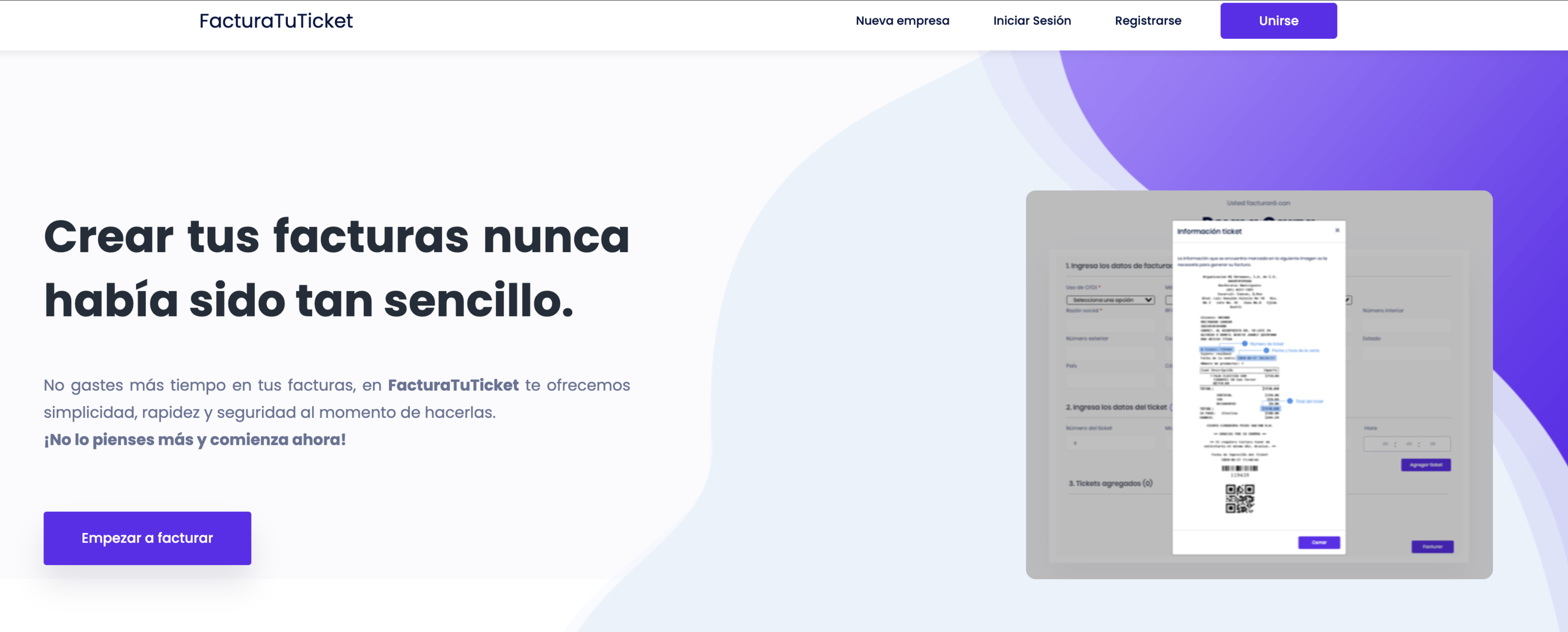 Factura tu ticket portal